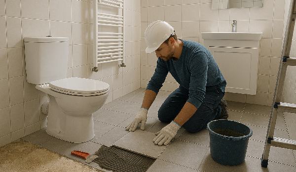 بازسازی کف دستشویی بدون تخریب